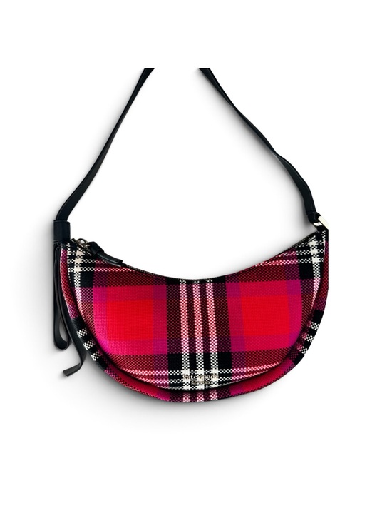 kate spade Handbags - Kate Spade pink and red  Plaid Crescent Shoulder Bag